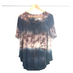 Tie dye cross front top